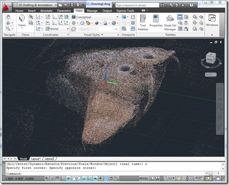 The epic Another Tres Yonis point cloud inside AutoCAD 2011 The epic Another Tres Yonis point cloud inside AutoCAD 2011