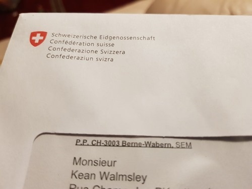 My Swiss letter My Swiss letter