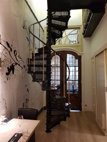 Sprial staircase from the side Sprial staircase from the side