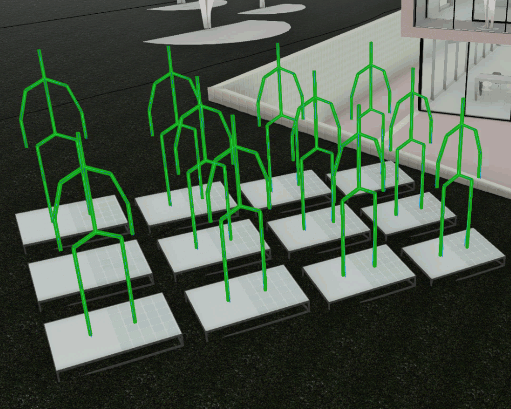 Skeletons walking without their meshes Skeletons walking without their meshes