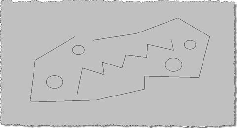 2D wireframe display of individual lines and circles 2D wireframe display of individual lines and circles
