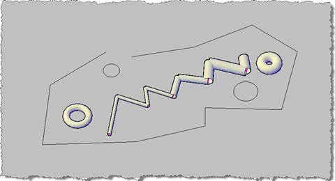 3D conceptual display of overruled individual lines and circles 3D conceptual display of overruled individual lines and circles