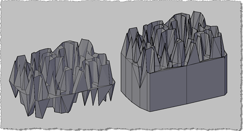 Results of SDT and S3T commands in conceptual 3D view Results of SDT and S3T commands in conceptual 3D view