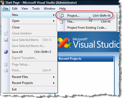 AutoCAD 2010 NET Wizards new project menu item AutoCAD 2010 NET Wizards new project menu item
