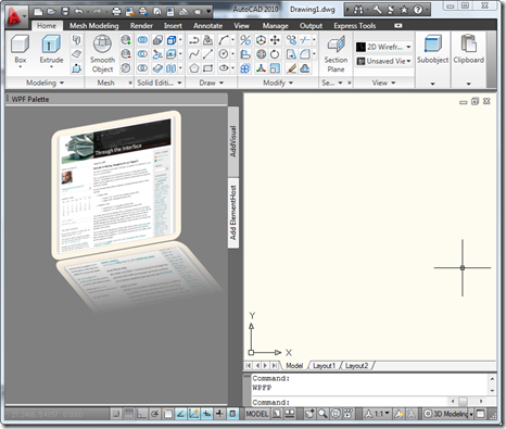 Our second WPF Palette inside AutoCAD Our second WPF Palette inside AutoCAD