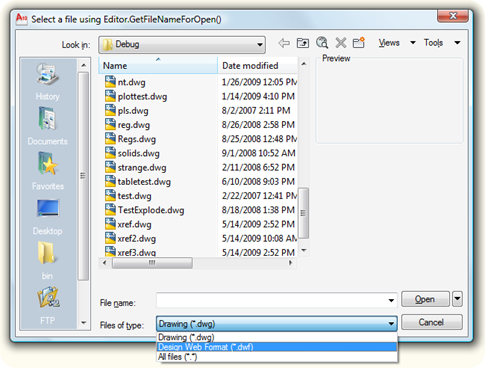 Selecting a file using GetFileNameForOpen Selecting a file using GetFileNameForOpen