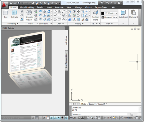 Our first WPF Palette inside AutoCAD Our first WPF Palette inside AutoCAD