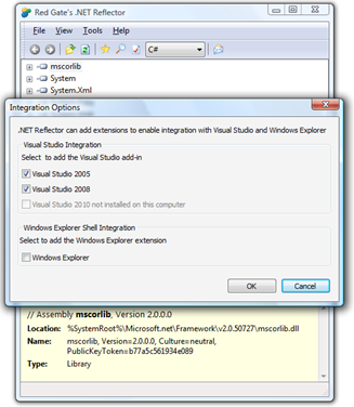 The integration options The integration options