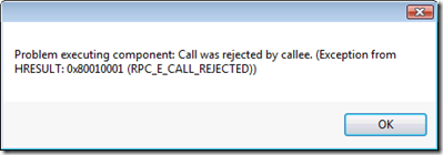 Handling COM calls rejected by AutoCAD from an external .NET application