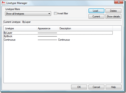 No linetypes loaded (nothing up my sleeves) No linetypes loaded (nothing up my sleeves)