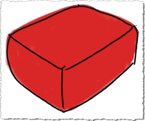 Filled red shape with rough edges Filled red shape with rough edges