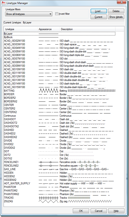 Et voila - beaucoup de linetypes! Et voila - beaucoup de linetypes!