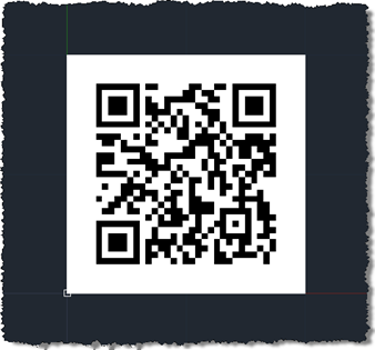 A raster image of a QR Code in AutoCAD A raster image of a QR Code in AutoCAD