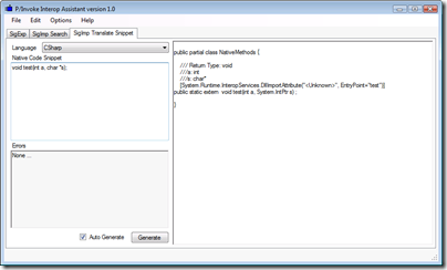 SigImp Translate Snippet SigImp Translate Snippet