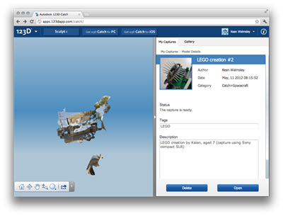 123D Catch in the browser - capture ready 123D Catch in the browser - capture ready