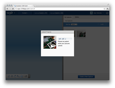 123D Catch in the browser - uploading 123D Catch in the browser - uploading