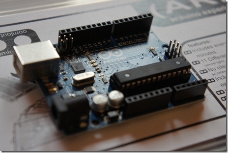 The contained Arduino Uno R3 The contained Arduino Uno R3
