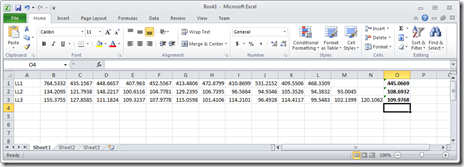 The averaged data The averaged data