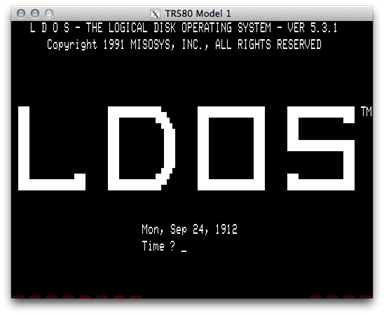 LDOS on the TRS-80 Model I via SDLTRS LDOS on the TRS-80 Model I via SDLTRS