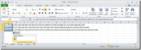Copying and pasting into Excel Copying and pasting into Excel