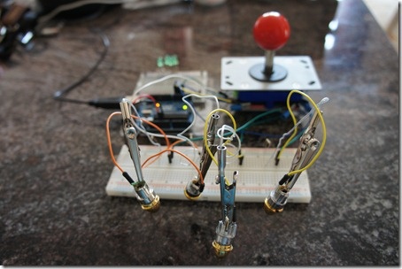 Joystick-controlled lasers Joystick-controlled lasers