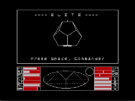 The Elite welcome screen The Elite welcome screen