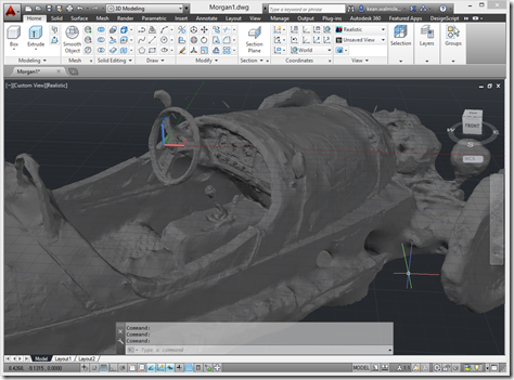 Brought into AutoCAD Brought into AutoCAD