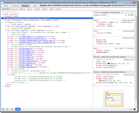 JavaScript debugging integrated in AutoCAD 2015 JavaScript debugging integrated in AutoCAD 2015