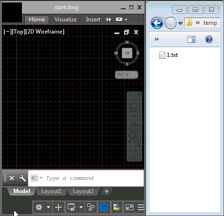 A FileSystemWatcher feeding AutoCAD A FileSystemWatcher feeding AutoCAD