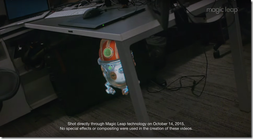 Magic Leap's occluded robot Magic Leap's occluded robot