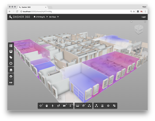 Heatmap based on actual sensor positions Heatmap based on actual sensor positions