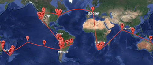 Displaying a round-the-world itinerary using Google Maps – Part 3