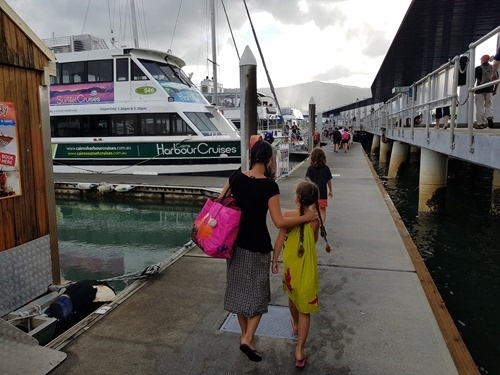 Heading through the Cairns marina Heading through the Cairns marina