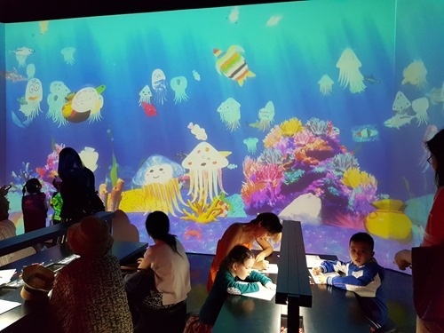 An underwater world containing scanned objects An underwater world containing scanned objects