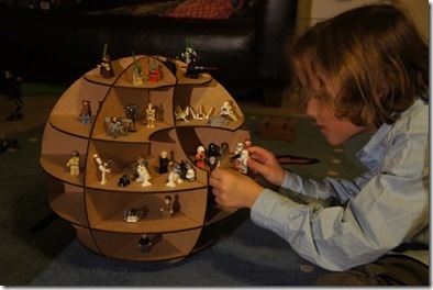 My son playing with his new Death Star My son playing with his new Death Star