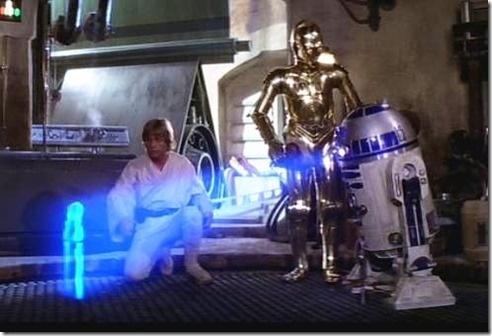 Holographic Leia (not a frame from the video) Holographic Leia (not a frame from the video)