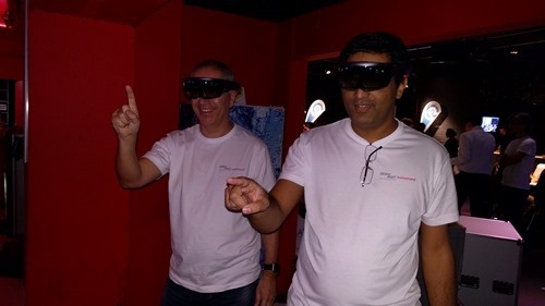 Fernando and Hashim getting to grips with HoloLens Fernando and Hashim getting to grips with HoloLens