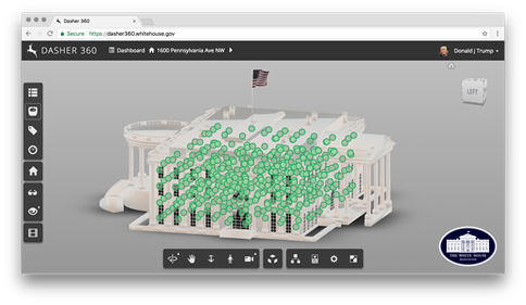 The White House in Dasher 360 with sensors The White House in Dasher 360 with sensors