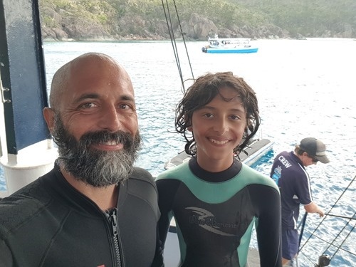 Kean and Kalan after the dive Kean and Kalan after the dive