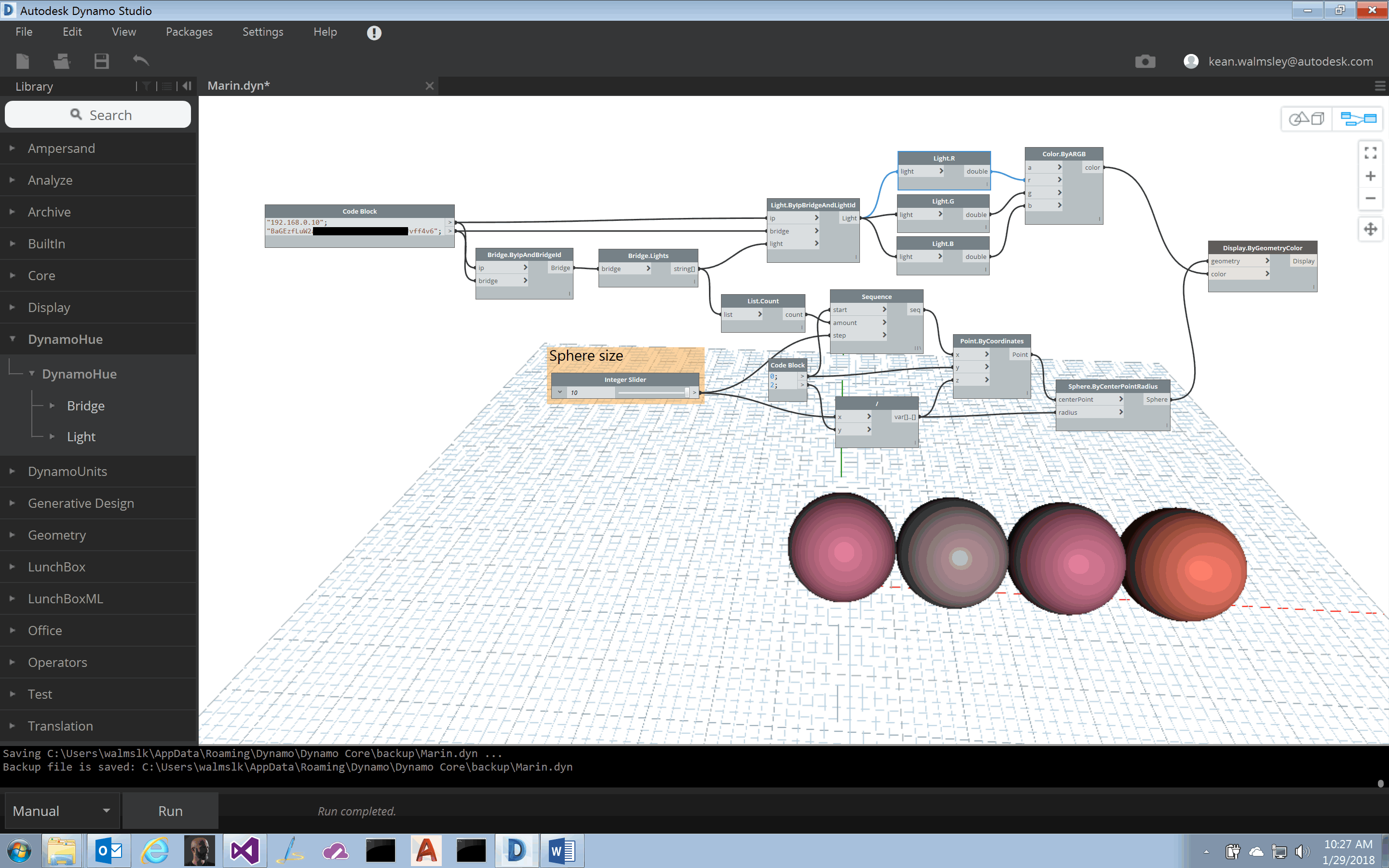 Accessing Philips Hue lights from Dynamo Studio – Part 1