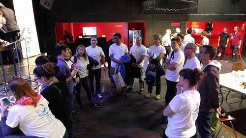 Our volunteers getting a quick briefing Our volunteers getting a quick briefing