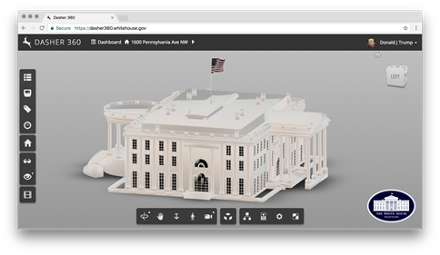 The White House in Dasher 360 The White House in Dasher 360
