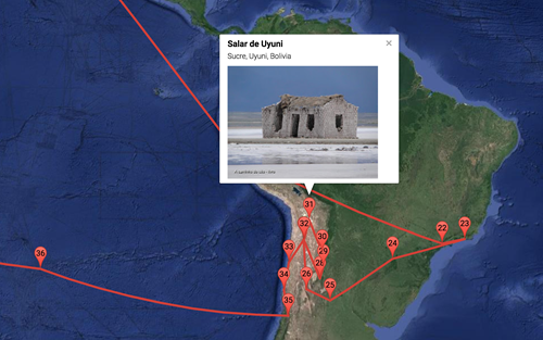 Displaying a round-the-world itinerary using Google Maps – Part 2