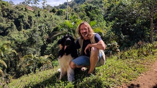 Our host, Luca, and his Newfoundland, Tato Our host, Luca, and his Newfoundland, Tato