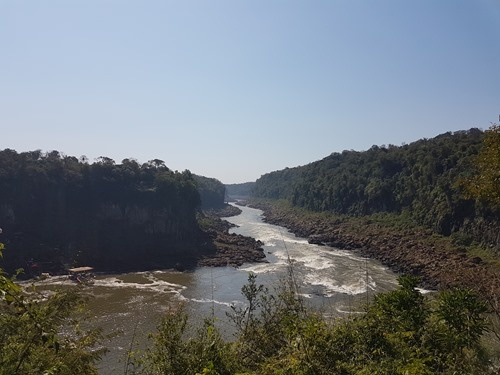 The view from San Martin downriver after the falls The view from San Martin downriver after the falls