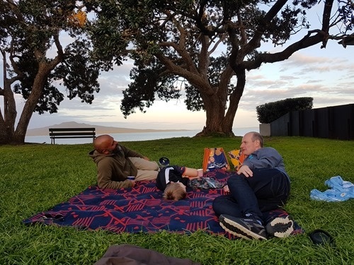 Chatting by the beach Chatting by the beach