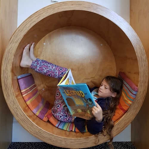 At the library At the library