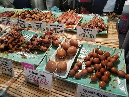 Chicken skin skewers Chicken skin skewers