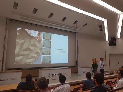 Architectural-scale 3D printing was everywhere, of course Architectural-scale 3D printing was everywhere, of course