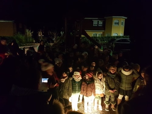 Singing some songs to attract St Nick Singing some songs to attract St Nick